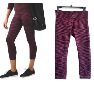 LuluLemon Wunder Under Twisted Horizon Crop Leggings Pants size 6